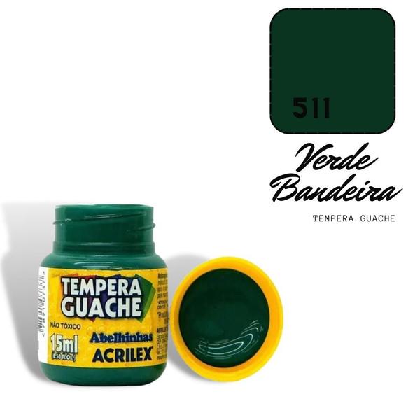 Imagem de Tempera Guache Acrilex 15ml 511 Vd Bandeira