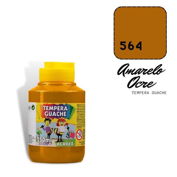 Imagem de Tempera Guache Acrilex 250ml Amarelo Ocre