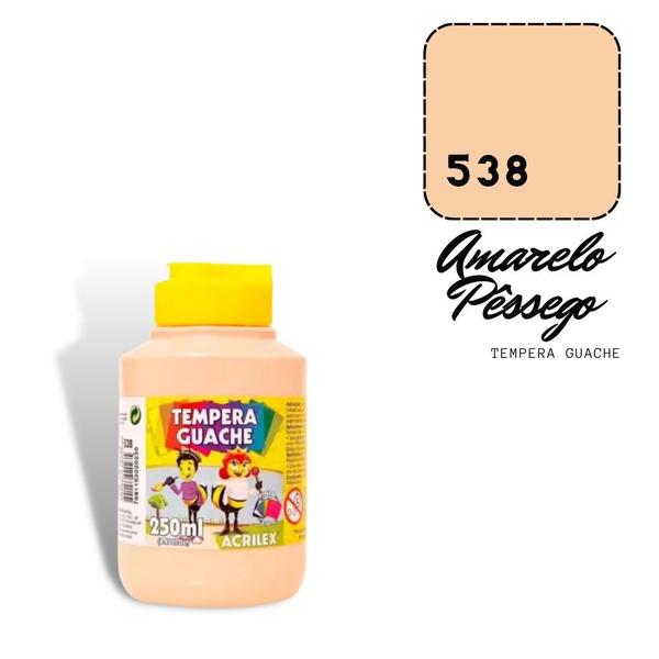 Imagem de Tempera Guache Acrilex 250ml Amarelo Pêssego