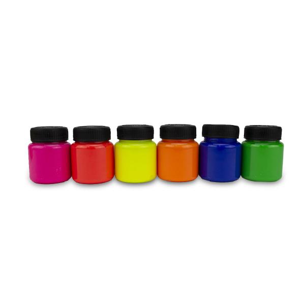 Imagem de Tempera Guache Acrilex Neon com 6 Cores 15ml Cada - 01006