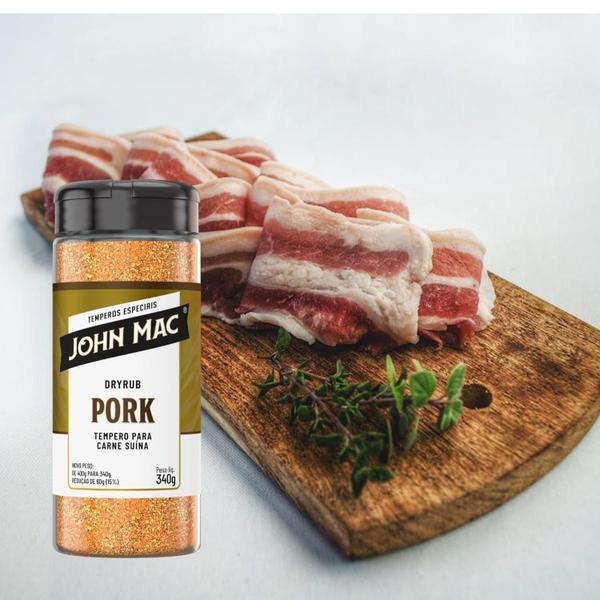 Tempero Carne Suina Dry Rub John Mac Pork 340G (3 Unidades) - John Mc Imagem de Tempero Carne Suina Dry Rub John Mac Pork 340G (3 Unidades)