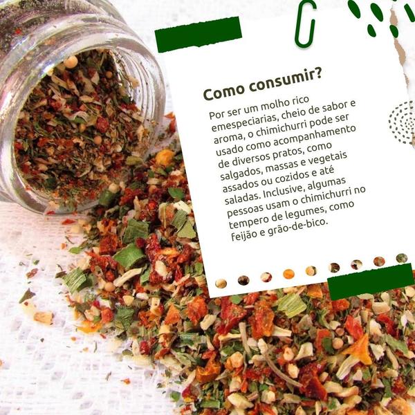 Tempero Chimichurri Sem Pimenta 500g Raiz e Sabor Imagem de Tempero Chimichurri Sem Pimenta 500g Raiz e Sabor