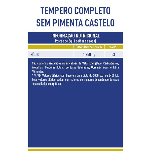 Imagem de Tempero Completo Sem Pimenta Castelo 300g