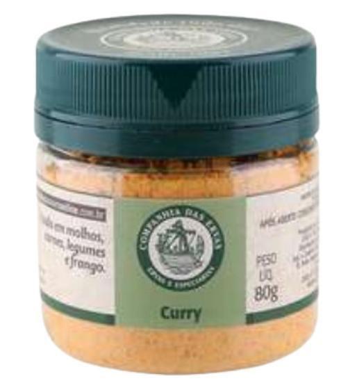 Tempero Curry Companhia das Ervas 80g - Indiano Sem Glúten Imagem de Tempero Curry Companhia das Ervas 80g - Indiano Sem Glúten