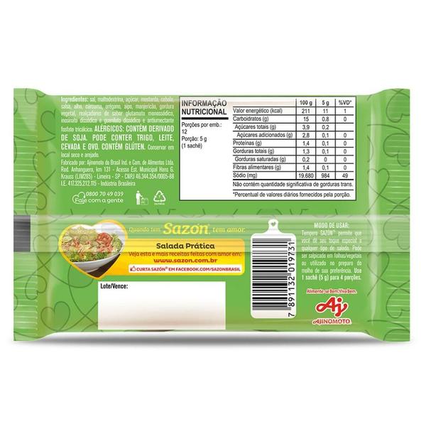 Tempero em pó sazón para saladas 60g Imagem de Tempero em pó sazón para saladas 60g