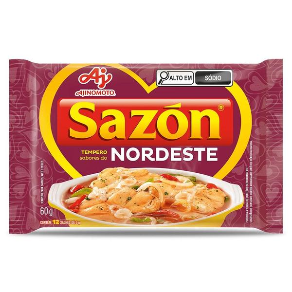 Tempero Em Pó Sazón Sabores Do Nordeste 60g Imagem de Tempero Em Pó Sazón Sabores Do Nordeste 60g
