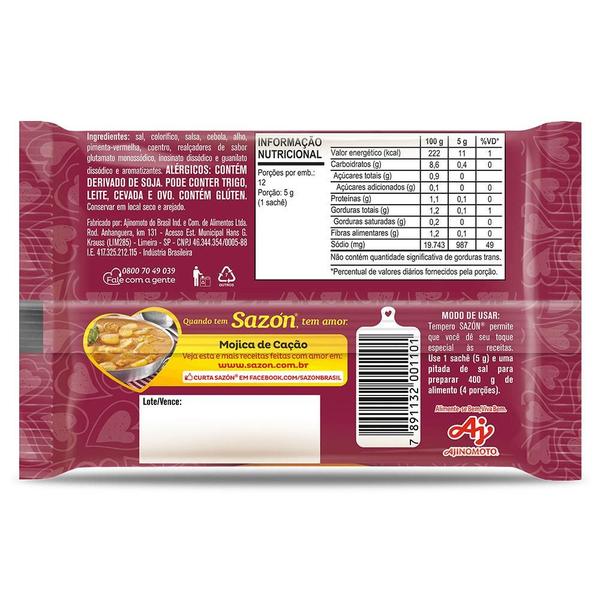 Tempero Em Pó Sazón Sabores Do Nordeste 60g Imagem de Tempero Em Pó Sazón Sabores Do Nordeste 60g