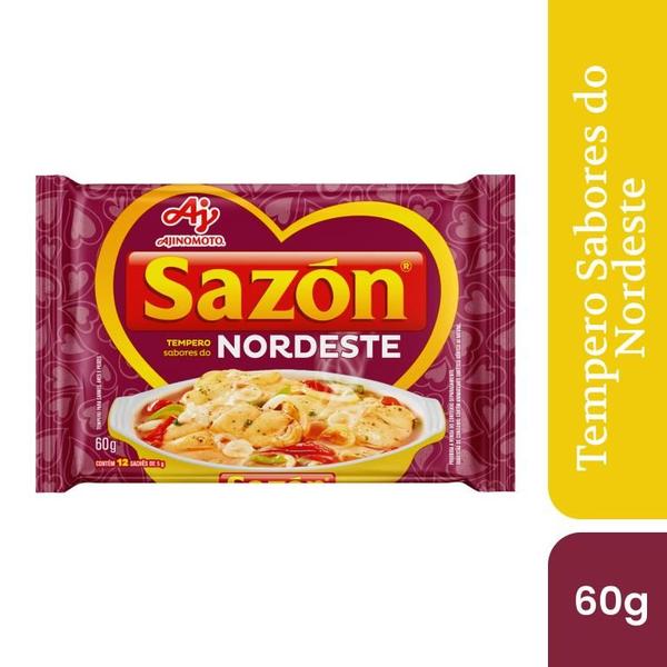 Tempero Em Pó Sazón Sabores Do Nordeste 60g Imagem de Tempero Em Pó Sazón Sabores Do Nordeste 60g