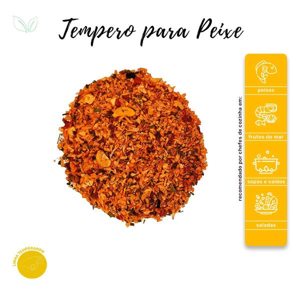 Tempero Granulado Gourmet Para Peixe Qualidade Superior Pouch 40g - Natural do Povo Imagem de Tempero Granulado Gourmet Para Peixe Qualidade Superior Pouch 40g