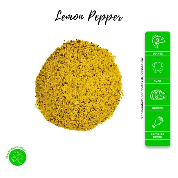 Imagem de Tempero Mix Lemon Pepper Gourmet 100% Orgânico Pote com Dosador Kit 2 80g 