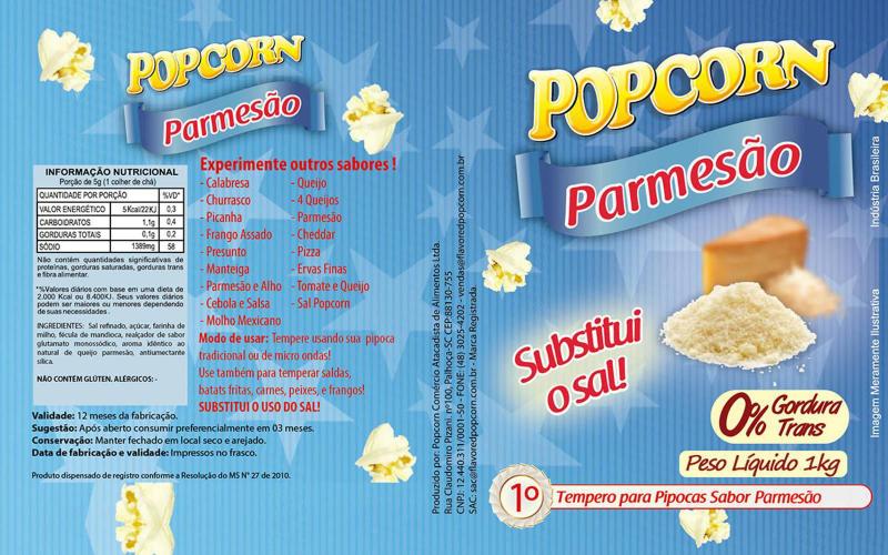 Imagem de Tempero Pipoca Popcorn - Sabor Parmesão - 1Kg