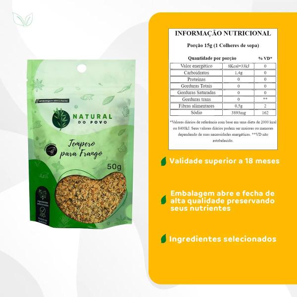 Imagem de Tempero Premium Para Frango Ingredientes Selecionados 50g Pouch