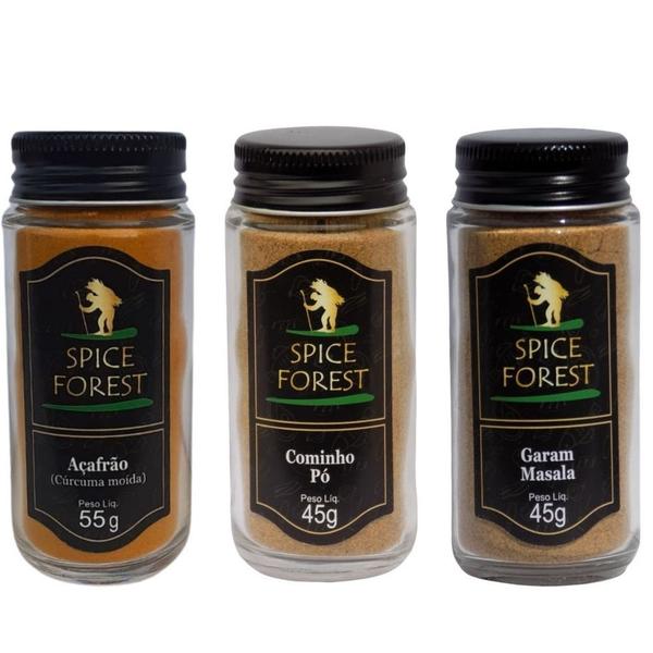 Temperos - Açafrão, Cominho em Pó e Garam Masala - Spice Forest Imagem de Temperos - Açafrão, Cominho em Pó e Garam Masala - Spice Forest