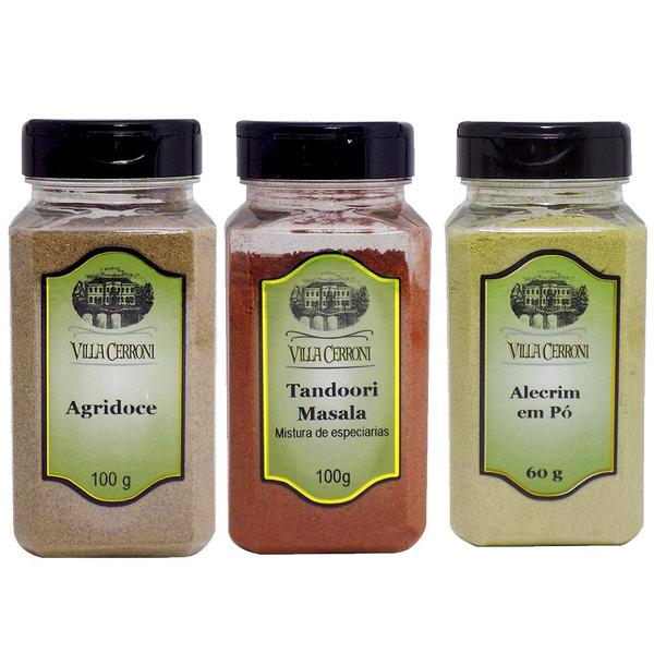 Temperos - Alecrim Pó, Tandoori Masala e Agridoce - Villa Cerroni Imagem de Temperos - Alecrim Pó, Tandoori Masala e Agridoce - Villa Cerroni
