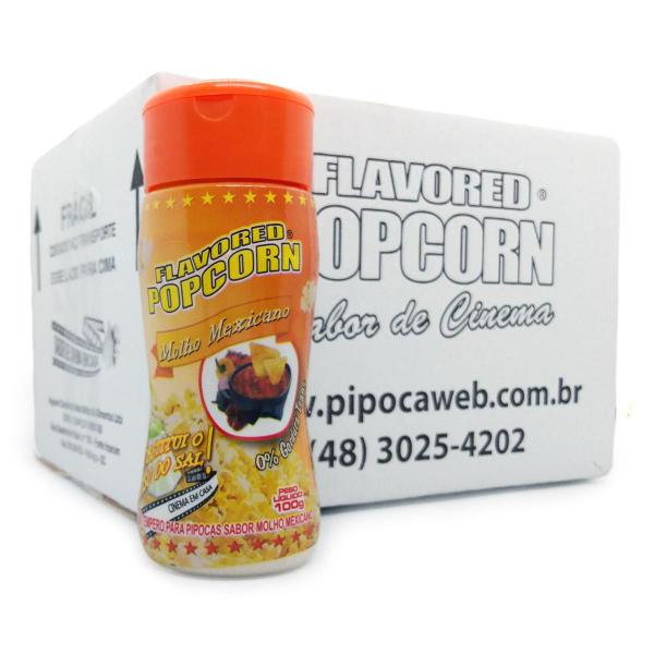 Temperos Para Pipoca Cx 12 Un - Molho Mexicano E Sal Popcorn - Flavored Popcorn Imagem de Temperos Para Pipoca Cx 12 Un - Molho Mexicano E Sal Popcorn