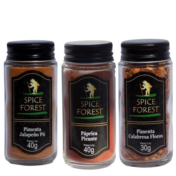 Temperos - Pimenta Jalapeño, Páprica Picante e Pimenta Calabresa em Flocos - Spice Forest Imagem de Temperos - Pimenta Jalapeño, Páprica Picante e Pimenta Calabresa em Flocos - Spice Forest