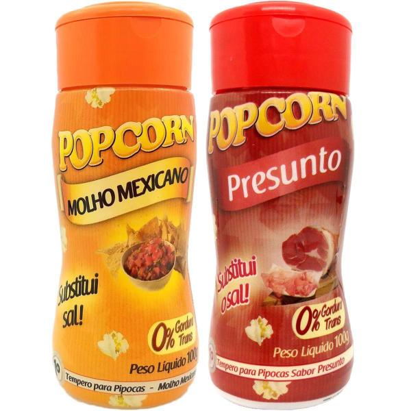 Imagem de Temperos Pipoca Cx/24 Frascos 12 Molho Mexicano 12 Presunto