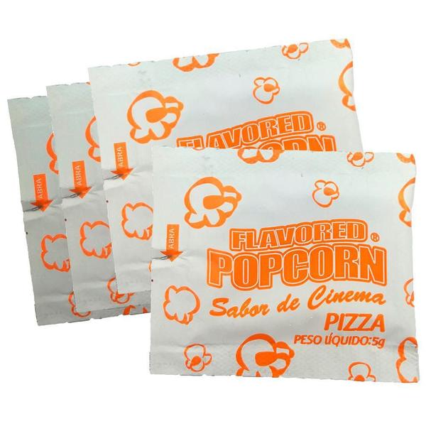 Imagem de Temperos Popcorn 50 Sachês - 25 Pizza, 25 Sal Popcorn