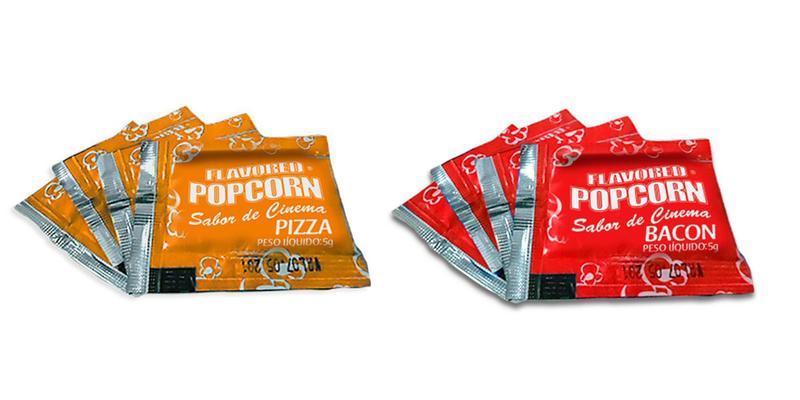 Temperos Popcorn 50 Sachês 25 Pizza E 25 Bacon. - Flavored Popcorn Imagem de Temperos Popcorn 50 Sachês 25 Pizza E 25 Bacon.