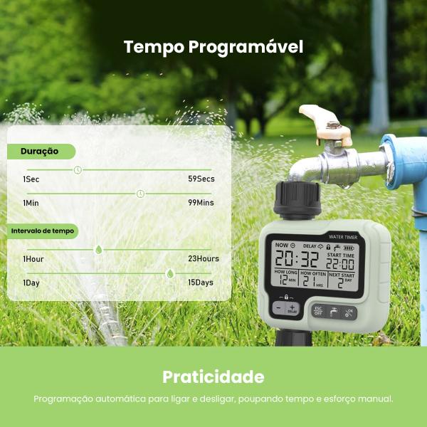 Imagem de Temporizador Controlador Automático Programável De Irrigação