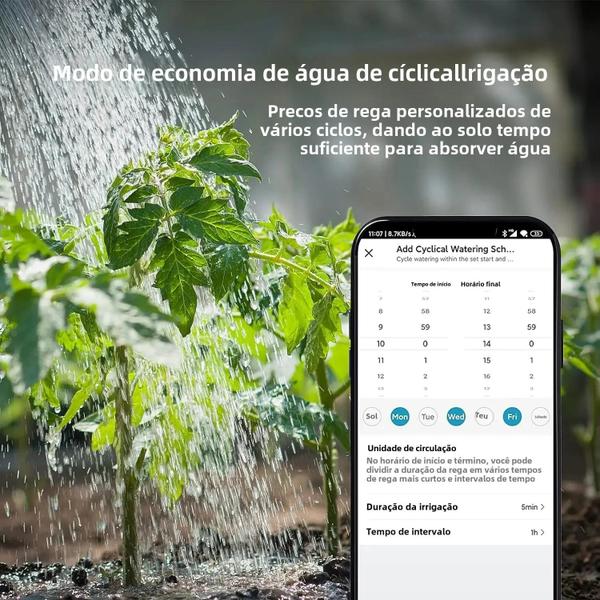 Imagem de Temporizador de Água Automático Remoto Insoma - Sistema de Irrigação para Jardim com Mangueira Dupla