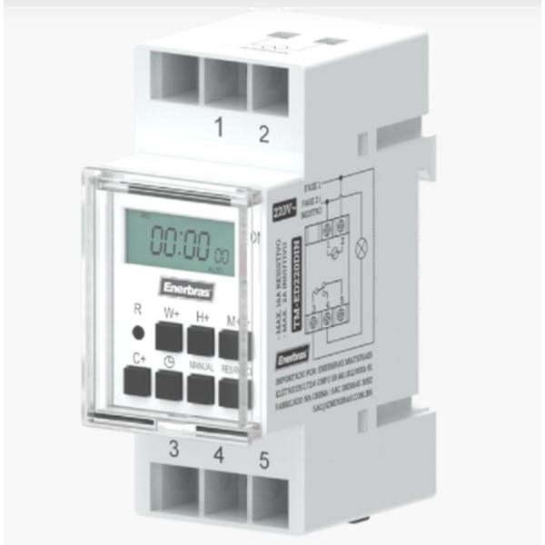 Imagem de Temporizador Digital 220V P/trilho Din Enerbras