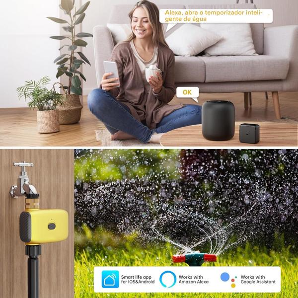 Imagem de Temporizador Irrigação Irrigador Wifi Controle Tuya Jardins