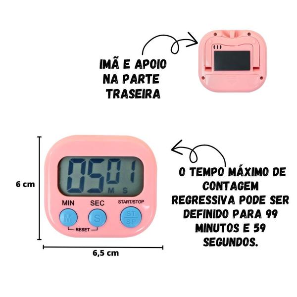 Imagem de Temporizador Timer Digital Cronômetro De Plástico A Pilha