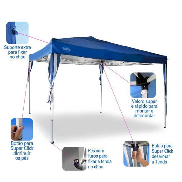 Imagem de Tenda Articulada Gazebo Sanfonado 3x3 Chalesco