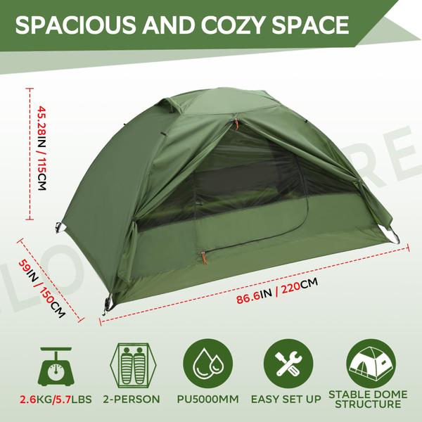 Tenda Clostnature Crux Lightweight para 2 pessoas para mochilão