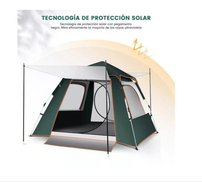 Imagem de Tenda de acampamento impermeável para 4 pessoas, tamanho grande