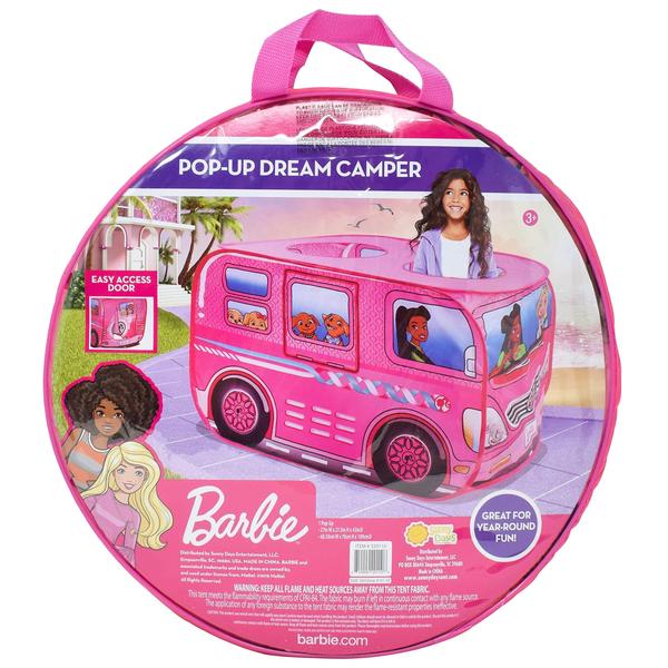 Imagem de Tenda de brincar Pop-up Barbie Camper - Casa de Sonho Rosa com Saco de Transporte