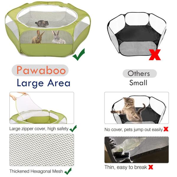 Imagem de Tenda de gaiola impermeável Playpen Pawaboo Small Animals verde