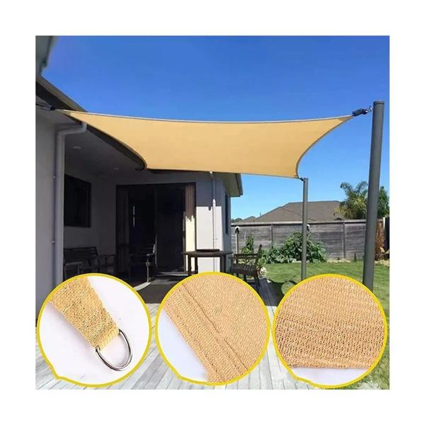 Imagem de Tenda de toldo Shade Sail impermeável, poliéster retangular de 5x4m