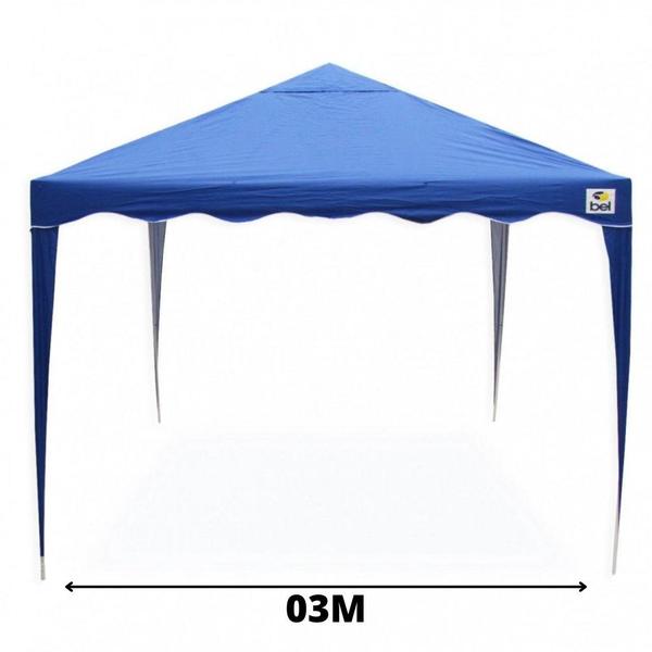 Imagem de Tenda Gazebo 3x3m Sanfonado Em Aço Poliéster Com Bolsa Transporte 330300 - Bel