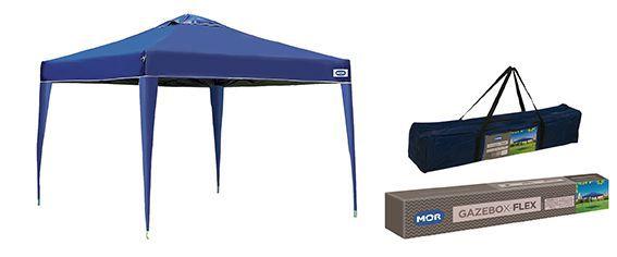 Imagem de Tenda Gazebo Articulado X-flex 3mx3m Azul Sanfonado Alumínio Praia - Mor