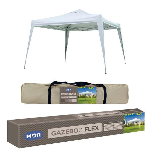 Imagem de Tenda Gazebo Articulado X-flex 3x3 Branco Sanfonado Alumínio Praia - Mor