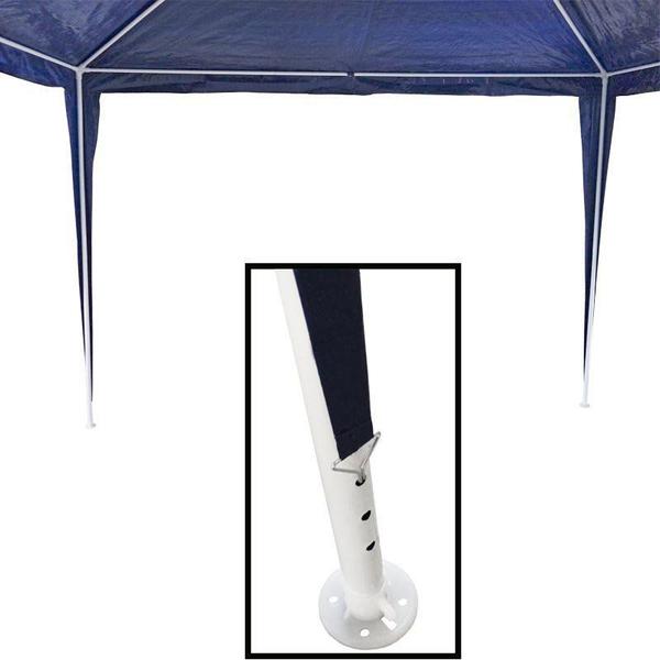 Imagem de Tenda Gazebo Desmontável 3x3 m Barraca Praia Camping Azul com Bolsa Importway IWGZM-3AZ