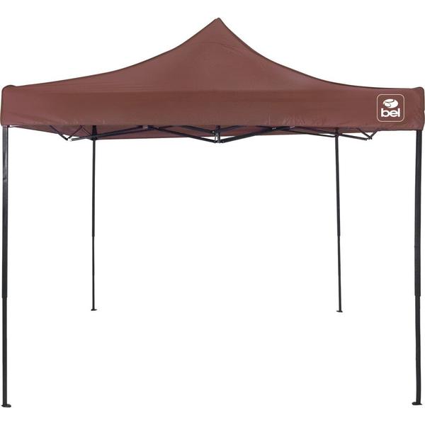 Imagem de Tenda Gazebo Dobrável Pagoda 3m x 3m Oxford Marrom Bel