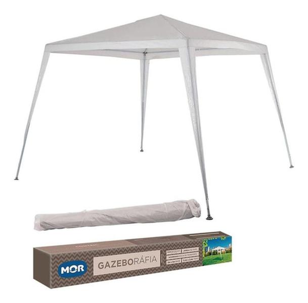 Imagem de Tenda Gazebo Mor Ráfia P/ Praia Aço Carbono 3x3m