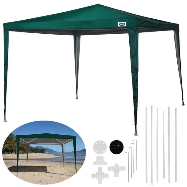 Imagem de Tenda Gazebo Praia 3x3 M de Encaixe Poliester Oxford Verde  Mor 