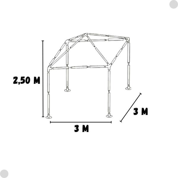 Imagem de Tenda Gazebo Rafia Branco 3x3m 003537 Mor