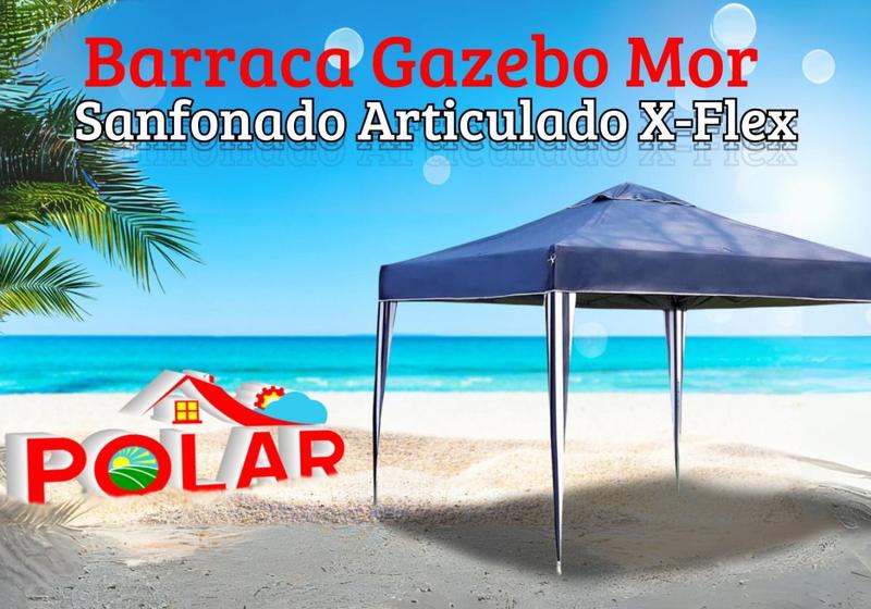 Imagem de Tenda Gazebo Sanfonado Articulada Dobrável 3x3m Mor + Bolsa 