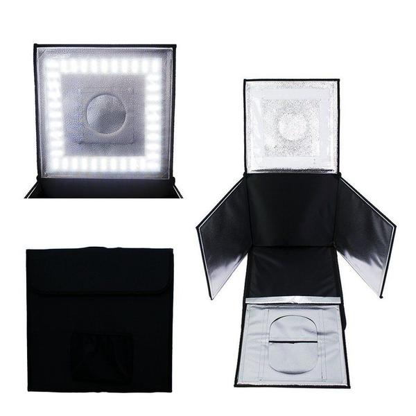Tenda Led Estúdio Portátil 60x60 Com Fundos - LT001B - Markotec Imagem de Tenda Led Estúdio Portátil 60x60 Com Fundos - LT001B