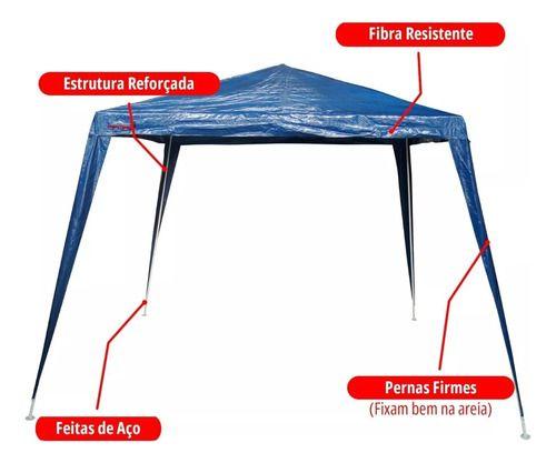 Imagem de Tenda Montável Barraca Praia Base 3x3m Importway