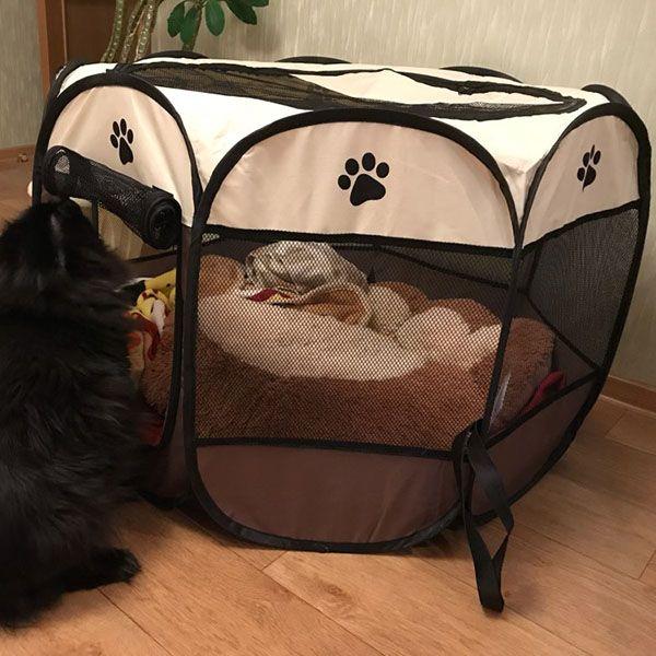 Imagem de Tenda para animais de estimação Wokex Portable Dobrable Dog House Cage Cage Cafe