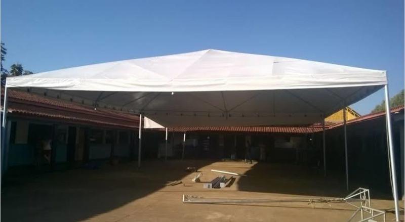 Imagem de Tenda piramidal 8x8 cobertura e estrutura