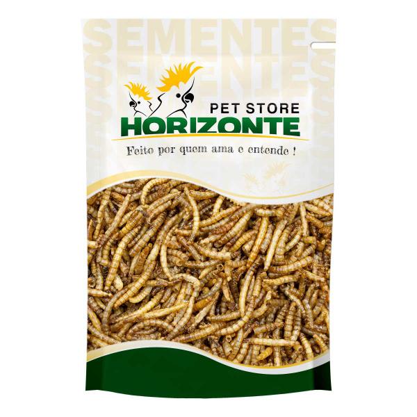 Imagem de Tenébrio Molitor Desidratado Larva Proteína Pássaros Répteis Roedores Hamster 20g