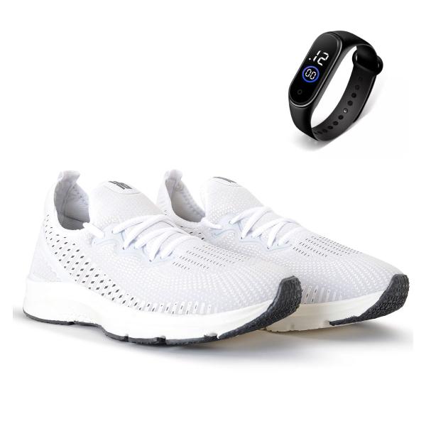 Imagem de Tênis Academia Feminino Caminhada BF Shoes + Relógio Digital Esportivo