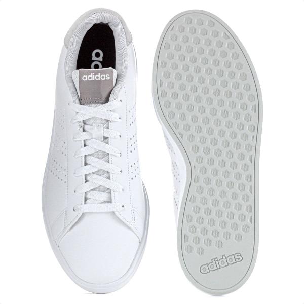 Imagem de Tênis Adidas Advantage Base 2.0 Branco e Cinza - Masculino